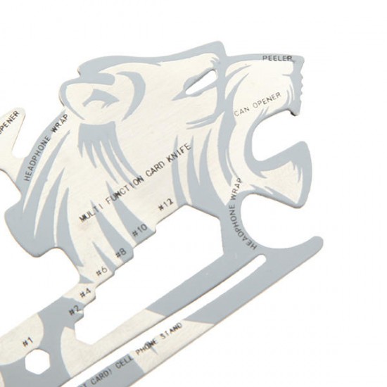 Tiger-shape 18 Tools in 1 Pocket Tool Multifunctional Card Survival Tools Tiger-shape 18 Tools in 1 Pocket Tool Multifunctional Card Survival Tools