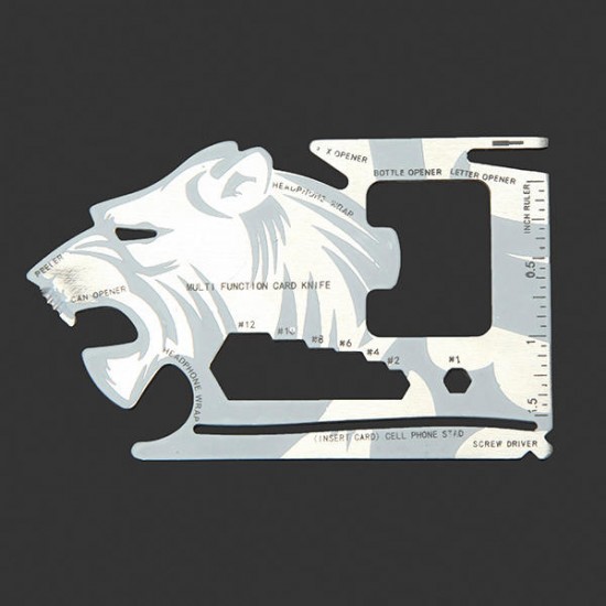 Tiger-shape 18 Tools in 1 Pocket Tool Multifunctional Card Survival Tools Tiger-shape 18 Tools in 1 Pocket Tool Multifunctional Card Survival Tools