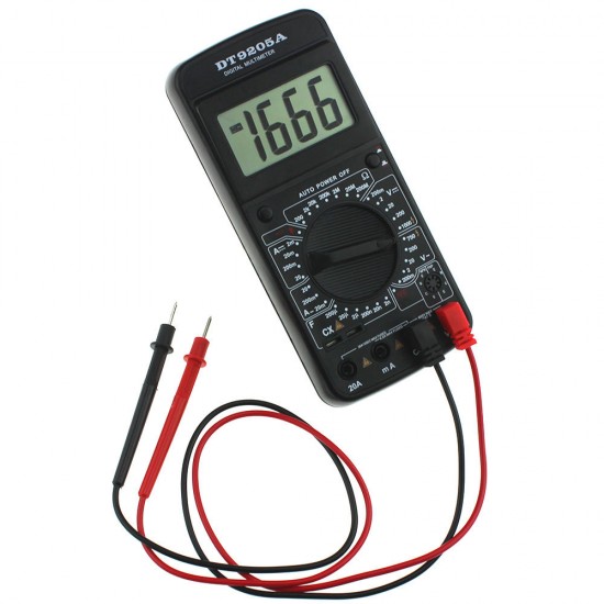 9205A Portable Digital Multimeter AC/DC Voltage Current Resistance Capacitance Voltmeter Ammeter Multi Tester LCD Display