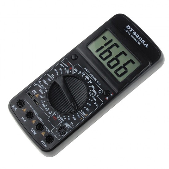 9205A Portable Digital Multimeter AC/DC Voltage Current Resistance Capacitance Voltmeter Ammeter Multi Tester LCD Display