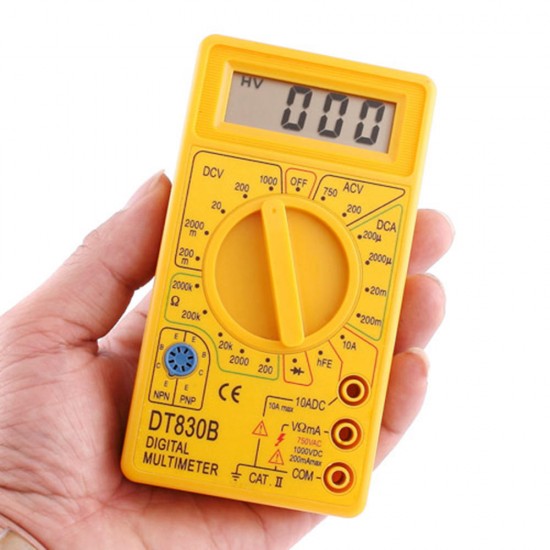 DT830B 1000V 10A LCD Portable Digital Multimeter AC/DC Ammeter Voltmeter Ohmmeter Electrical Tester DT830B 1000V 10A LCD Portable Digital Multimeter AC/DC Ammeter Voltmeter Ohmmeter Electrical Tester