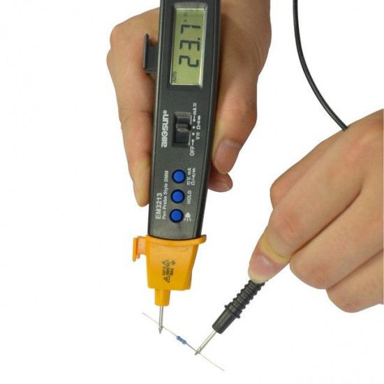 EM3213 AutoRange Pen Style Digital Multimeter DMM AC DC Volt Amp Ohm Integrated Automotive Tester Resistance