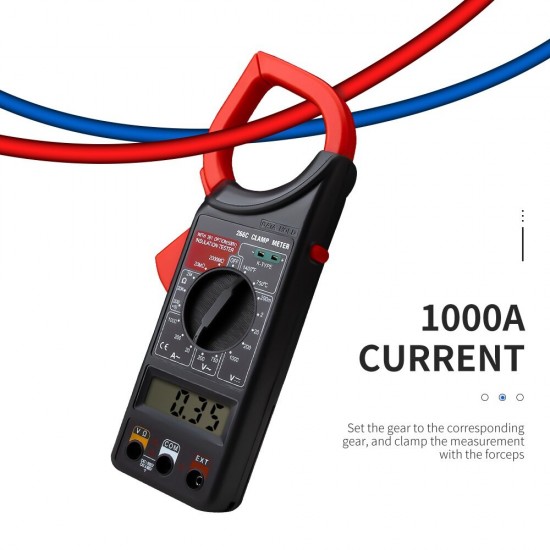 266C Digital Current Clamp Meter Buzzer Data Hold Non-contact True RMS AC/DC Multimeter Professional Ohm Ammeter tester