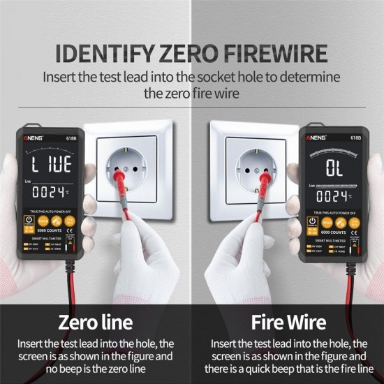 618B Digital Multimeter Touch DC/AC Professional Analog Tester True RMS Multimetro Capacitor NCV Testers Meter