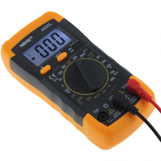 A830L Digital Multimeter DC AC Voltage Diode Freguency Transistor Tester