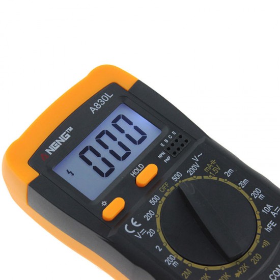 A830L Digital Multimeter DC AC Voltage Diode Freguency Transistor Tester