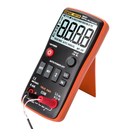 AN113A Intelligent Auto Measure True- RMS Digital Multimeter 4000 Counts Resistance Diode Continuity Tester Temperature AC/DC Voltage Current Meter AN113A Intelligent Auto Measure True- RMS Digital Multimeter 4000 Counts Resistance Diode Continuity Tester Temperature AC/DC Voltage Current Meter