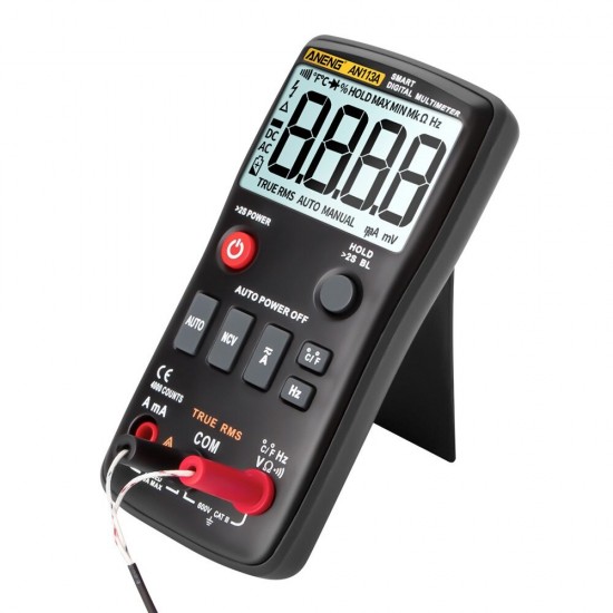 AN113A Intelligent Auto Measure True- RMS Digital Multimeter 4000 Counts Resistance Diode Continuity Tester Temperature AC/DC Voltage Current Meter AN113A Intelligent Auto Measure True- RMS Digital Multimeter 4000 Counts Resistance Diode Continuity Tester Temperature AC/DC Voltage Current Meter