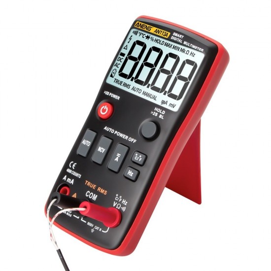 AN113A Intelligent Auto Measure True- RMS Digital Multimeter 4000 Counts Resistance Diode Continuity Tester Temperature AC/DC Voltage Current Meter