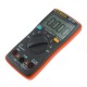 AN8000 Orange Digital Multimeter Voltmeter Ammeter Ohmmeter Volt AC DC Ohm Tester Meter + Test Lead Set