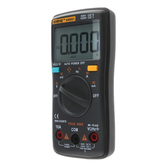 AN8001 RMS Digital Multimeter 6000 Counts Backlight AC/DC Ammeter Voltmeter Resistance Capacitance Frequency Tester