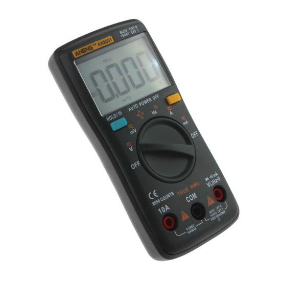 AN8001 RMS Digital Multimeter 6000 Counts Backlight AC/DC Ammeter Voltmeter Resistance Capacitance Frequency Tester AN8001 RMS Digital Multimeter 6000 Counts Backlight AC/DC Ammeter Voltmeter Resistance Capacitance Frequency Tester
