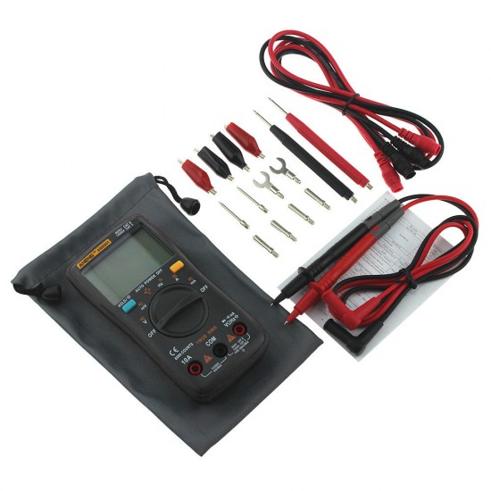 AN8001 RMS Digital Multimeter 6000 Counts Backlight AC/DC Ammeter Voltmeter Resistance Capacitance Frequency Tester AN8001 RMS Digital Multimeter 6000 Counts Backlight AC/DC Ammeter Voltmeter Resistance Capacitance Frequency Tester