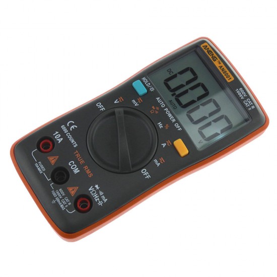 AN8001 RMS Digital Multimeter 6000 Counts Backlight AC/DC Ammeter Voltmeter Resistance Capacitance Frequency Tester