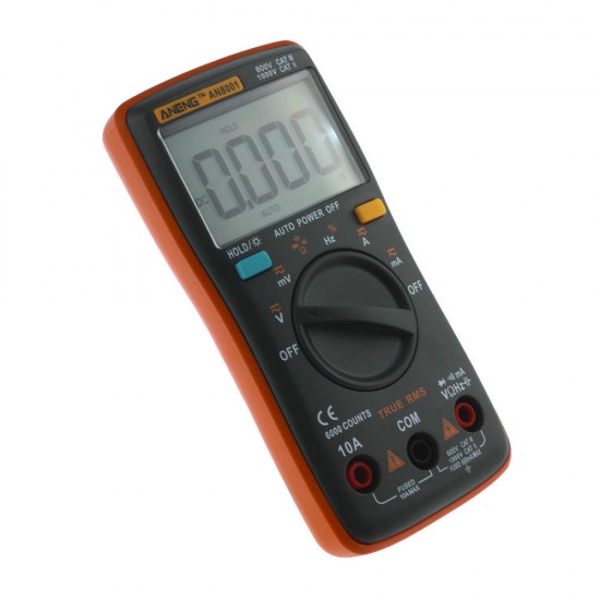 AN8001 RMS Digital Multimeter 6000 Counts Backlight AC/DC Ammeter Voltmeter Resistance Capacitance Frequency Tester AN8001 RMS Digital Multimeter 6000 Counts Backlight AC/DC Ammeter Voltmeter Resistance Capacitance Frequency Tester