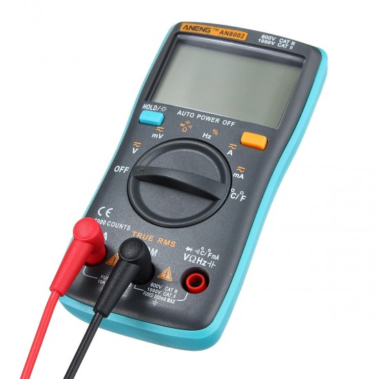 AN8002 Digital True RMS 6000 Counts Multimeter AC/DC Current Voltage Frequency Resistance Temperature Tester °°