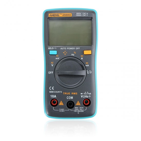 AN8002 Digital True RMS 6000 Counts Multimeter AC/DC Current Voltage Frequency Resistance Temperature Tester °°