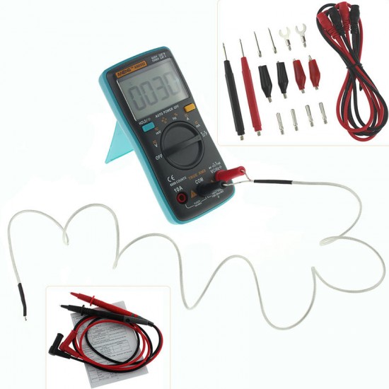 AN8002 Digital True RMS 6000 Counts Multimeter AC/DC Current Voltage Frequency Resistance Temperature Tester °°+ Test Lead Set AN8002 Digital True RMS 6000 Counts Multimeter AC/DC Current Voltage Frequency Resistance Temperature Tester °°+ Test Lead Set