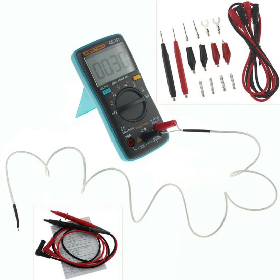 AN8002 Digital True RMS 6000 Counts Multimeter AC/DC Current Voltage Frequency Resistance Temperature Tester °°+ Test Lead Set