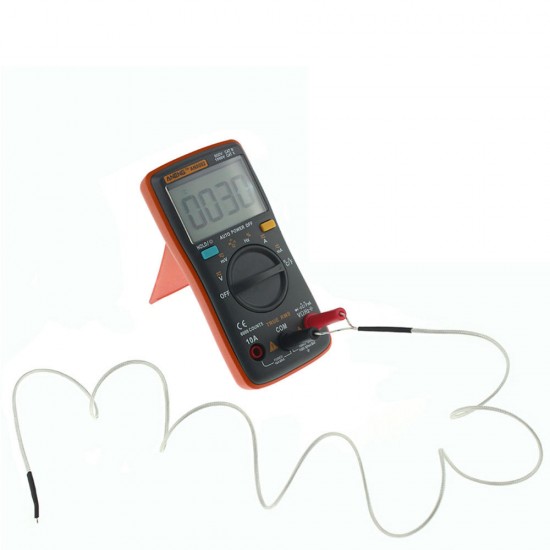 AN8002 Orange Digital True RMS 6000 Counts Multimeter AC/DC Current Voltage Frequency Resistance Temperature Tester °°+ Test Lead Set
