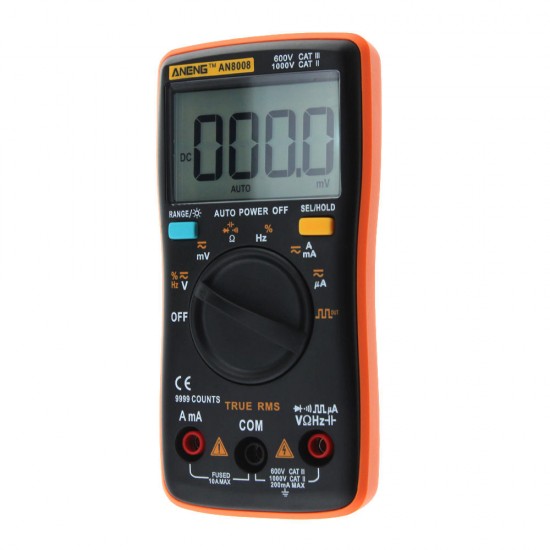 AN8008 True RMS Wave Output Digital Multimeter 9999 Counts Backlight AC DC Current Voltage Res AN8008 True RMS Wave Output Digital Multimeter 9999 Counts Backlight AC DC Current Voltage Res