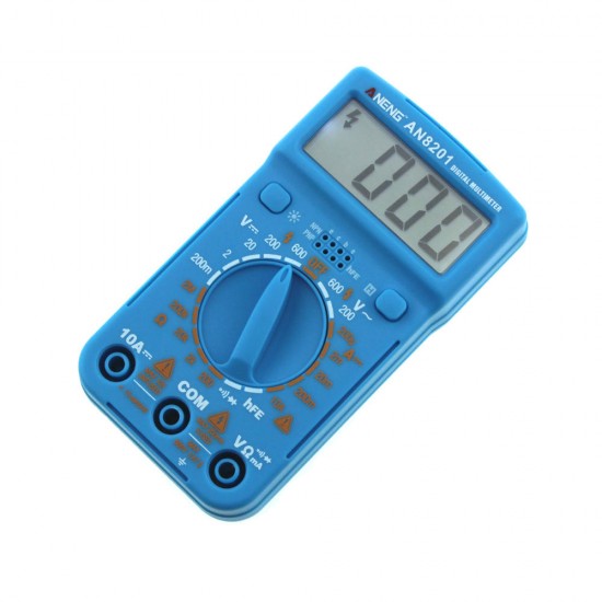 AN8201 Mini Digital Multimeter Backlight AC/DC Ammeter Voltmeter Ohm Tester 1999 Counts Pocket