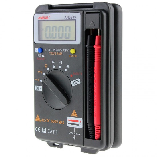 AN8203 4000 Counts True RMS Mini Digital Multimeter Voltage Resistance Frequency Capacitance Tester AN8203 4000 Counts True RMS Mini Digital Multimeter Voltage Resistance Frequency Capacitance Tester