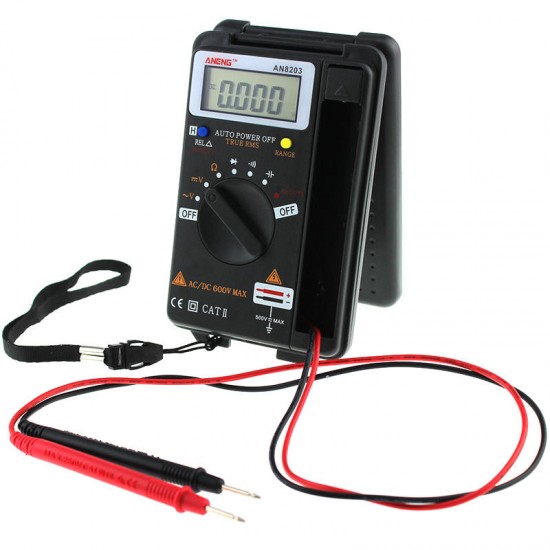 AN8203 4000 Counts True RMS Mini Digital Multimeter Voltage Resistance Frequency Capacitance Tester