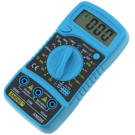 AN8205 Professional Digital Multimeter AC/DC Ammeter Voltmeter Ohm Tester