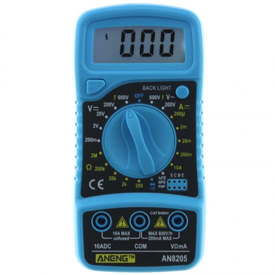 AN8205 Professional Digital Multimeter AC/DC Ammeter Voltmeter Ohm Tester