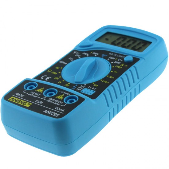 AN8205 Professional Digital Multimeter AC/DC Ammeter Voltmeter Ohm Tester