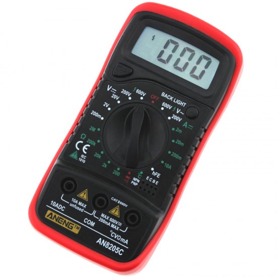 AN8205C Digital Multimeter AC/DC Voltage Meter DC Ammeter Resistance Temperature Tester -20°1300 °