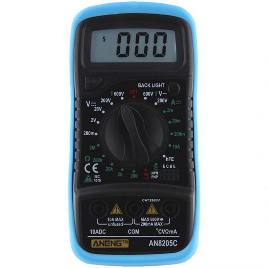 AN8205C Digital Multimeter AC/DC Voltage Meter DC Ammeter Resistance Temperature Tester -20°1300 °