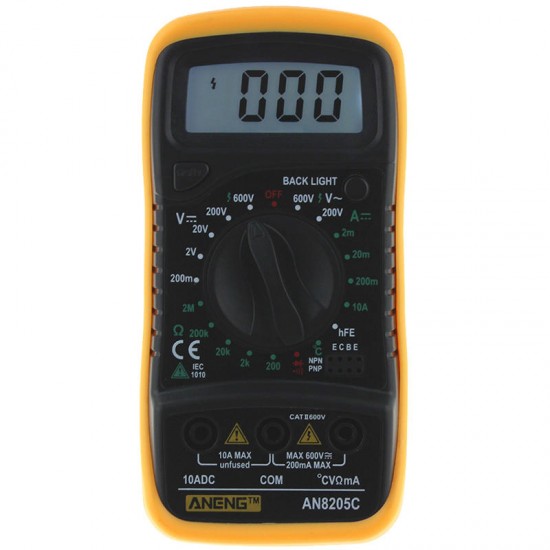 AN8205C Digital Multimeter AC/DC Voltage Meter DC Ammeter Resistance Temperature Tester -20°1300 ° AN8205C Digital Multimeter AC/DC Voltage Meter DC Ammeter Resistance Temperature Tester -20°1300 °