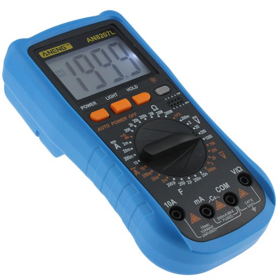 AN8207L Digital Multimeter 2000 Counts AC/DC Current Voltage Resistace Frequency Capacitance Tester Diode & Sound ON/OFF Test