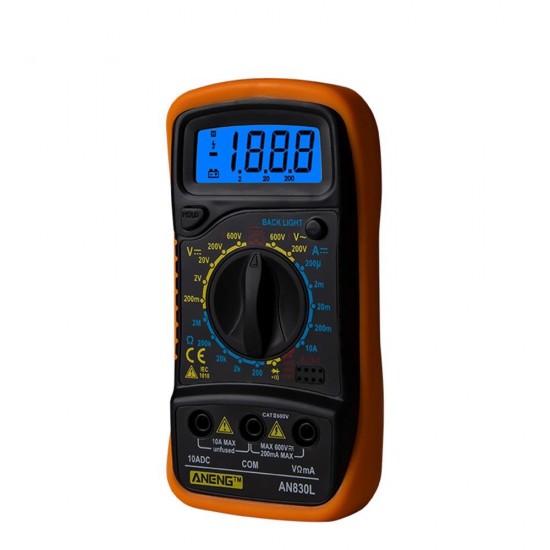 AN830L Digital LCD Multimeter Profissional Electric Voltmeter Ammeter AC DC OHM Volt Tester Pocket Multimeters