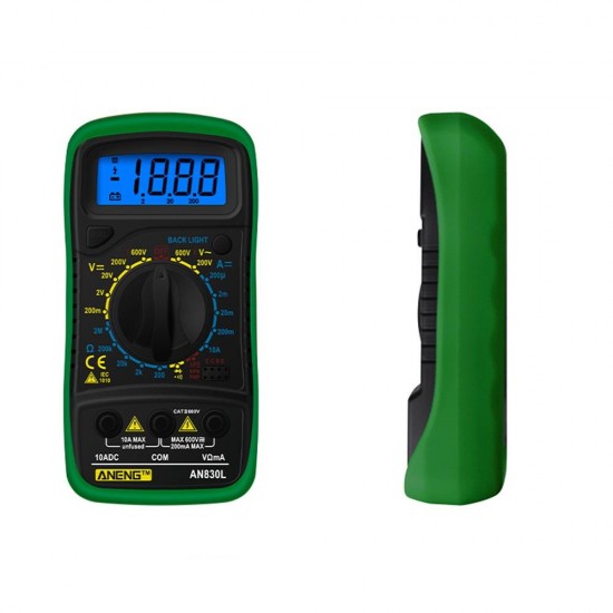 AN830L Digital LCD Multimeter Profissional Electric Voltmeter Ammeter AC DC OHM Volt Tester Pocket Multimeters