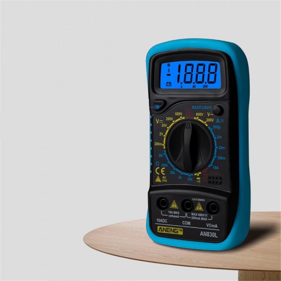 AN830L Digital LCD Multimeter Profissional Electric Voltmeter Ammeter AC DC OHM Volt Tester Pocket Multimeters