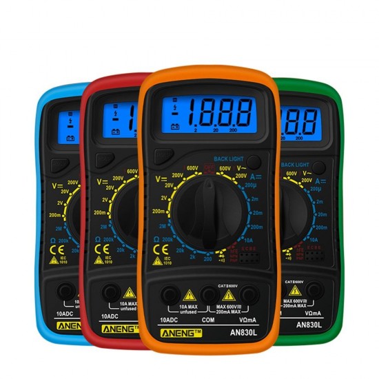 AN830L Digital LCD Multimeter Profissional Electric Voltmeter Ammeter AC DC OHM Volt Tester Pocket Multimeters AN830L Digital LCD Multimeter Profissional Electric Voltmeter Ammeter AC DC OHM Volt Tester Pocket Multimeters
