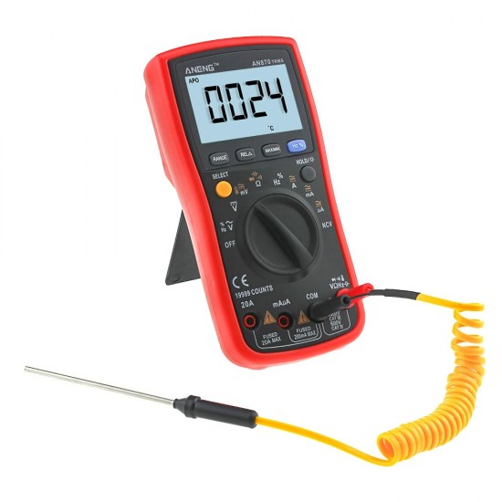 AN870 Auto Range Digital Precision Multimeter 19999 Counts True-RMS NCV Ohmmeter AC/DC Voltage Ammeter Transistor Tester AN870 Auto Range Digital Precision Multimeter 19999 Counts True-RMS NCV Ohmmeter AC/DC Voltage Ammeter Transistor Tester