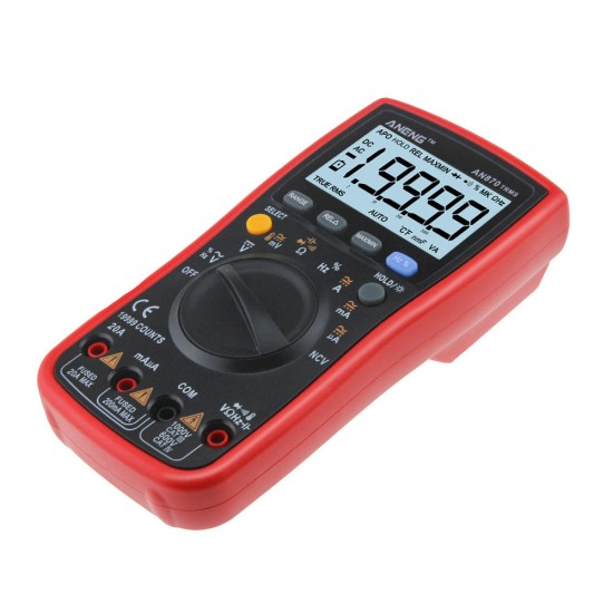 AN870 Auto Range Digital Precision Multimeter 19999 Counts True-RMS NCV Ohmmeter AC/DC Voltage Ammeter Transistor Tester