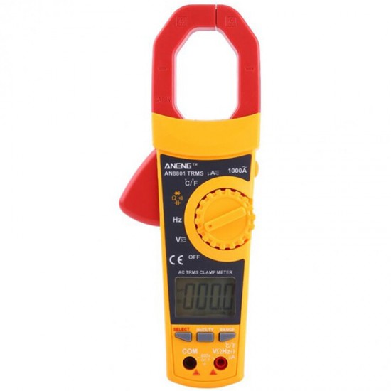 AN8801 Auto Range Digital True RMS Clamp Multimeter AC/DC Voltage Current Resistance Temperature Tester Portable Meter