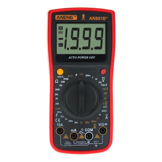 AN881B+ Digital Multimeter AC DC Voltage Current Capacitance Resistance Temperature Diode Triode Tester Non-contact Voltage Test + 16 in 1 Multifunctional Test Line AN881B+ Digital Multimeter AC DC Voltage Current Capacitance Resistance Temperature Diode Triode Tester Non-contact Voltage Test + 16 in 1 Multifunctional Test Line