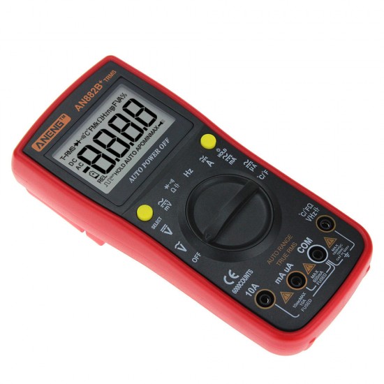 AN882B+ True RMS Digital Multimeter 6000 Counts With Auto Range Backlight Data Hold AC/DC Voltage and Current Test Temperature Measurement AN882B+ True RMS Digital Multimeter 6000 Counts With Auto Range Backlight Data Hold AC/DC Voltage and Current Test Temperature Measurement