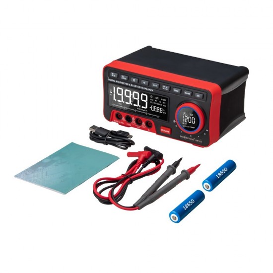 AN888S Digital 4 1/2 19999 High-Precision True RMS Multimeter + bluetooth Speaker + Clock + Temperature Display Profesional Multitester with Ohm Meter Tester Standard Version