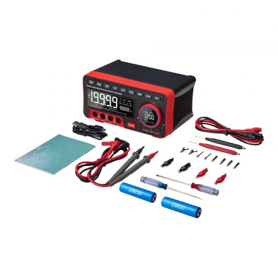 AN888S Digital Multi-function Automatic True RMS Multimeter 19999 High-Precision Profesional Multitester with bluetooth Speaker Ohm Meter Tester with 18 in 1 Combination Lines