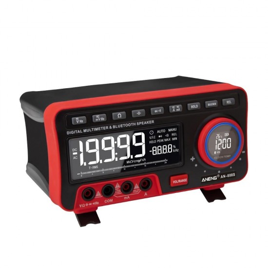 AN888S Digital Multi-function Automatic True RMS Multimeter 19999 High-Precision Profesional Multitester with bluetooth Speaker Ohm Meter Tester with 18 in 1 Combination Lines AN888S Digital Multi-function Automatic True RMS Multimeter 19999 High-Precision Profesional Multitester with bluetooth Speaker Ohm Meter Tester with 18 in 1 Combination Lines