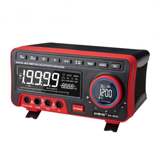 AN888S Digital Multi-function Automatic True RMS Multimeter 19999 High-Precision Profesional Multitester with bluetooth Speaker Ohm Meter Tester with 18 in 1 Combination Lines AN888S Digital Multi-function Automatic True RMS Multimeter 19999 High-Precision Profesional Multitester with bluetooth Speaker Ohm Meter Tester with 18 in 1 Combination Lines