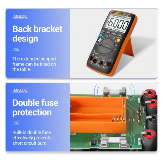 AN9002 Digital bluetooth True RMS Multimeter 6000 Counts Professional Auto Multimetro AC/DC Current Voltage Tester