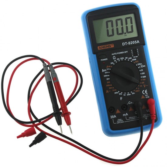 DT9205A Digital Multimeter AC/DC Voltage Current Resistance Capacitance Diode Triode Tester